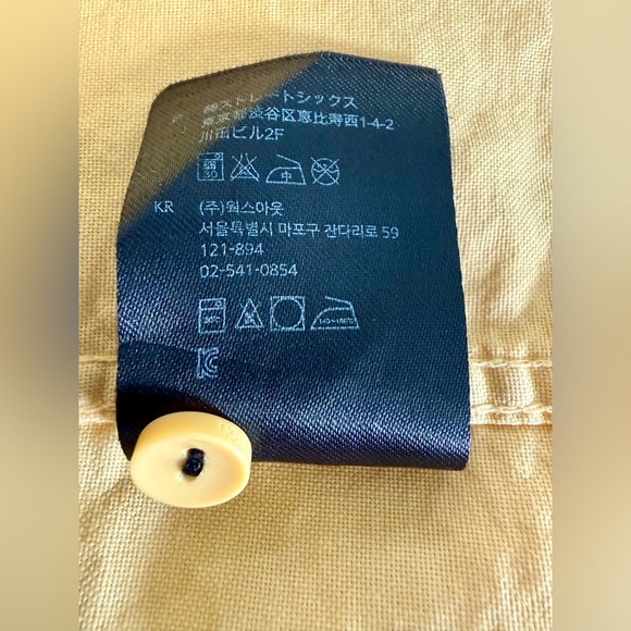 EUC Brixton Short Sleeve Garment-Dyed Cotton Button-Up Shirt – XL Mustard Yellow - Picture 12 of 12